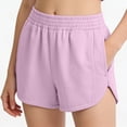 thumbnail image 7 of Hurxie Women's Sweat Shorts Cotton Curved Hem Workout Casual Relaxed Lounge Shorts with Pockets Pink,3XL, 7 of 7