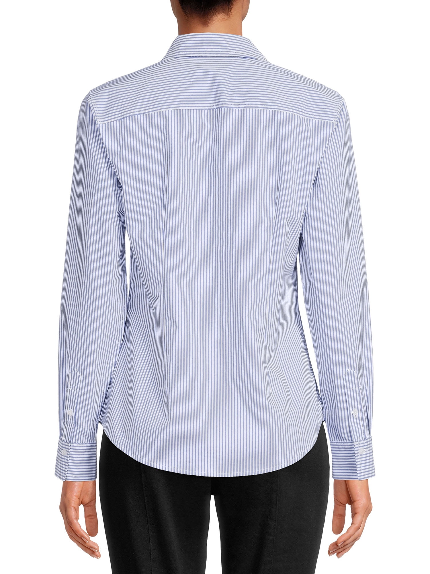 Time and Tru Women's Classic Button-Front Shirt