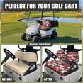 thumbnail image 4 of HUIACONG Red Camouflage Pattern Comfortable Car Seat Covers Full Set for Outdoor Golf Cart, Golf Cart Seat Covers 2 Piece Breathable, 4 of 7