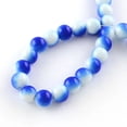 thumbnail image 2 of Two-Color Baking Painted Glass Bead Strands Round Blue 8mm Hole: 1.3~1.6mm about 104pcs/strand 32.7 inch, 2 of 2