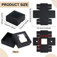 thumbnail image 2 of 10Pcs Black Kraft Paper Box with Clear Window 5x5x1.9inch Square Soap Packaging Boxes Kraft Paper Gift Box for Soap Candy Chocolate Bakery Wedding Party Gifts Packaging Black DIY, 2 of 6
