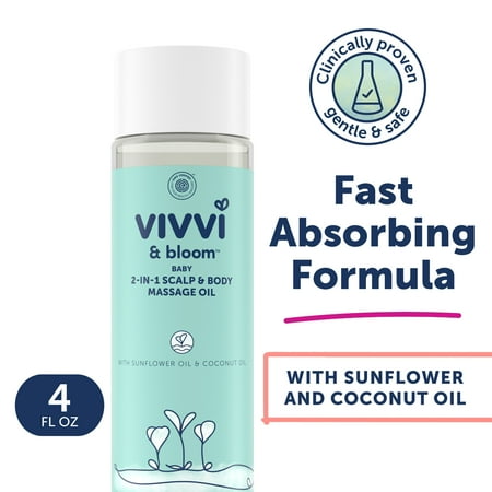 UPC: 0381372021399 | Vivvi & Bloom Gentle 2-in-1 Baby Scalp & Body Massage Oil 4 fl. oz