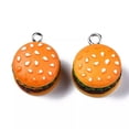 thumbnail image 2 of U8MO 10 pcs Imitation Food Hamburger Opaque Resin Pendants Jewelry Making 20~21x16mm, 2 of 4