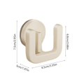 thumbnail image 3 of Plastic Storage Rack 1-Piece White Plastic Slipper Storage Rack with Suction Cups for Wall Mounting in Bathroom Rkxzt, 3 of 7