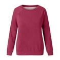 thumbnail image 4 of Aloohaidyvio Hoodies,Fashion Womens Sweatshirt Long Sleeve Round Neck Solid Ladies Tops Blouse, 4 of 4