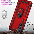 thumbnail image 6 of Asuwish Compatible with Samsung Galaxy S22 5G Phone Case Tempered Glass Screen Protector Slim Magnetic Ring Holder Stand Hybrid Protective Cell Cover for S 22 22S 4G G5 6.1 inch Women Men Red, 6 of 9