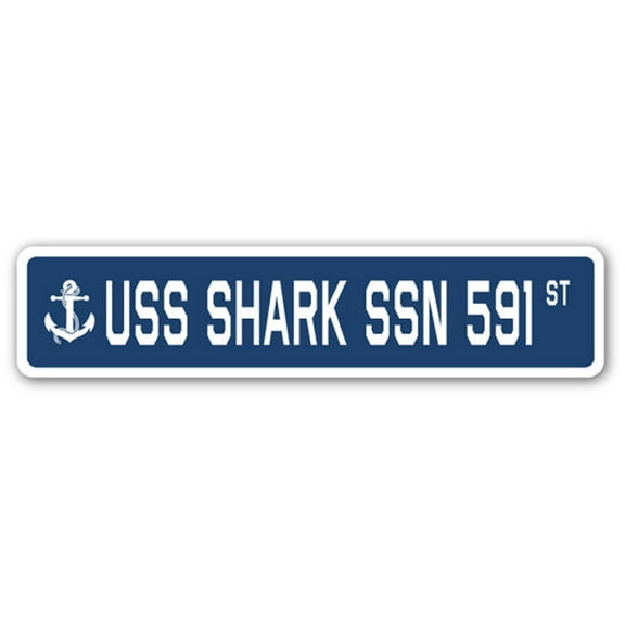 USS SHARK SSN 591 Street Sign us navy ship veteran sailor gift