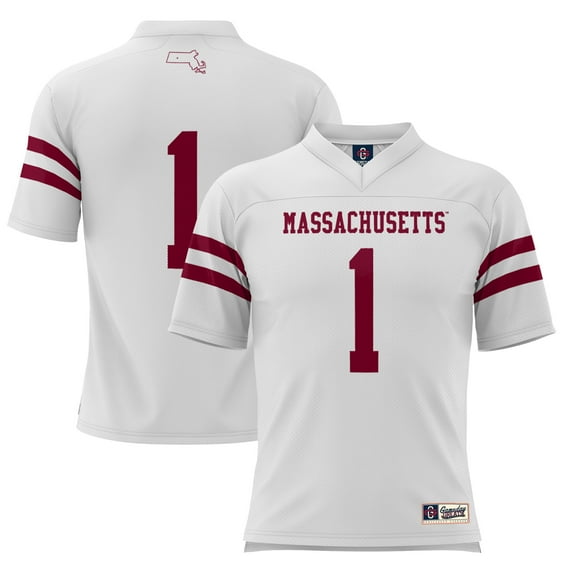 Youth GameDay Greats #1 White UMass Minutemen Football Jersey