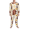 thumbnail image 3 of Sikiie Fall Turkey Mens Pajama Set, Soft Warm Long Sleeve Sleepwear, Cozy Button-Down Pjs for Men-Large, 3 of 7