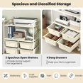 thumbnail image 6 of CRXX Rolling Storage Cart w/ 4 Drawers 2 Shelves Metal Rack Shelf Home Office School Beauty Salon Utility Organizer Cart with Wheels, Ivory, 6 of 10