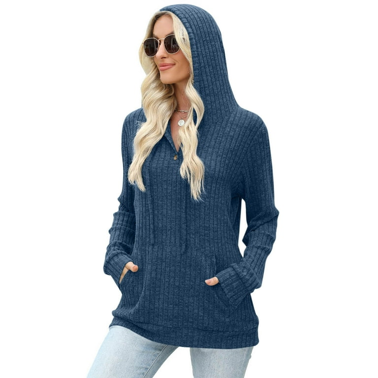 Yghzkop Women's Casual Hooded Sweatshirt Long Sleeve Drawstring