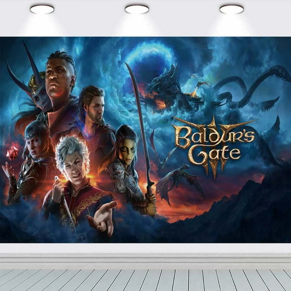 Baldur's Gate Taspestry Poster Banner Backdrop Background Wall Decor Party Supplies