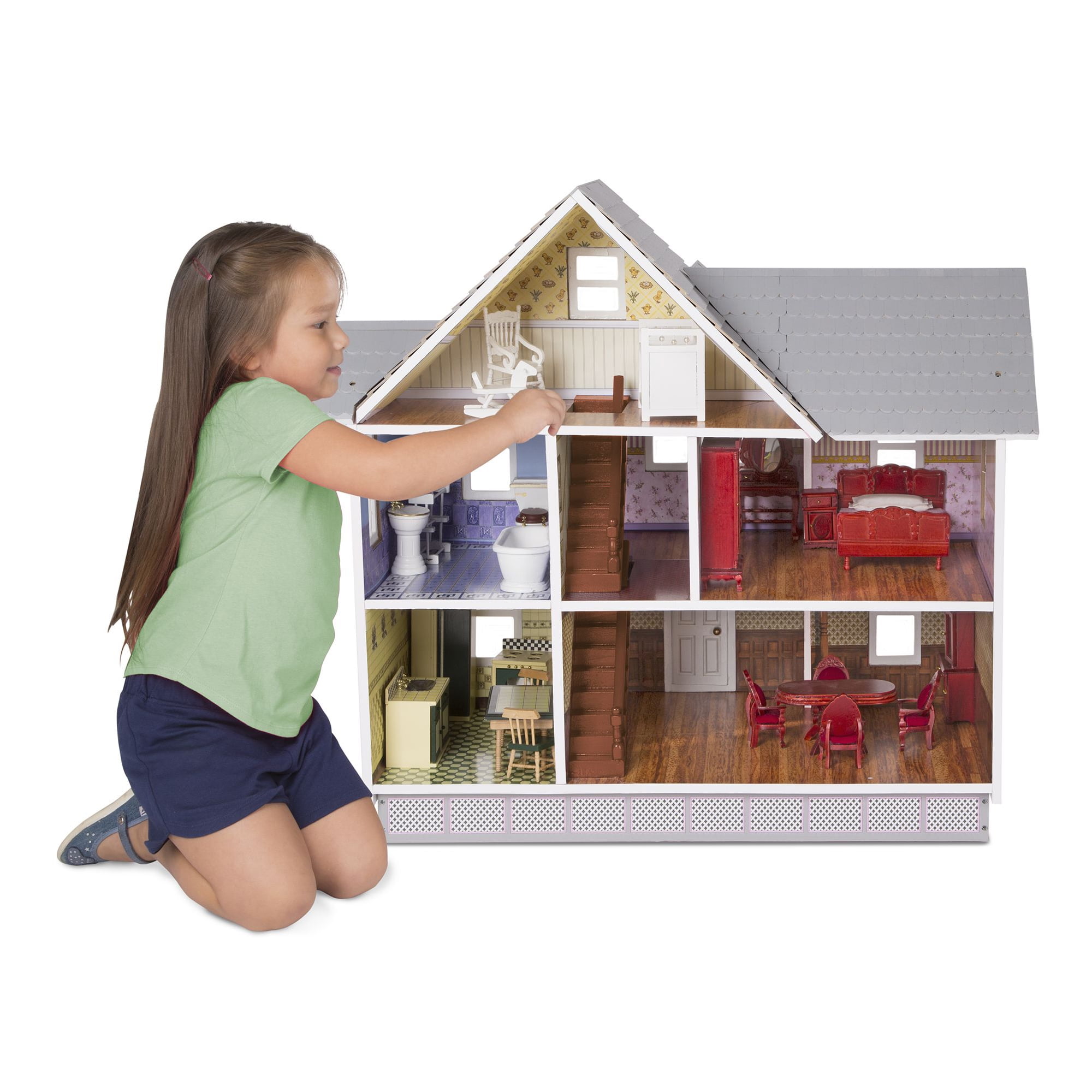 melissa and doug classic heirloom victorian doll house