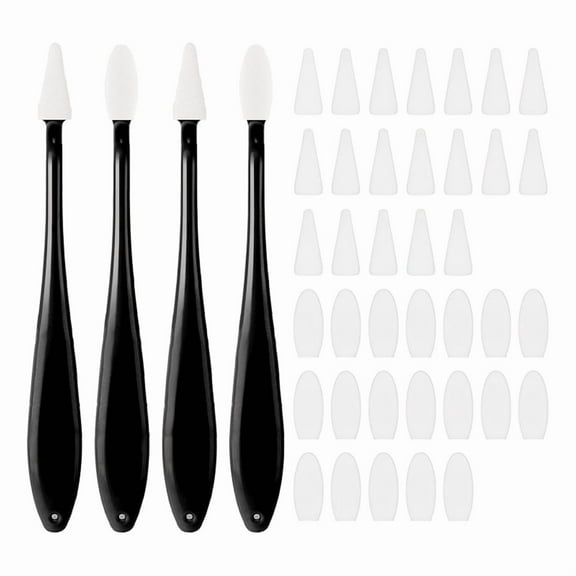 4Pcs Paper Art Blending Blenders Stumps with 40 Pcs Replacement Sponge Wipes,for Shadowing Correcting Charcoal Drawing A