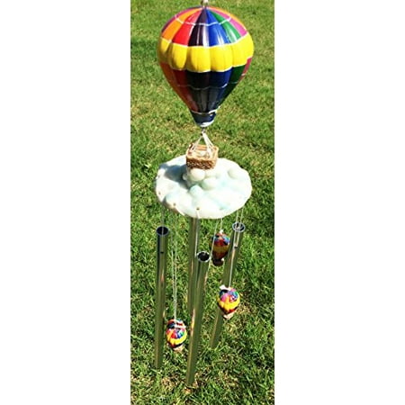 Up Air Balloon Aviation Dream Voyage Resonant Relaxing Wind Chime Patio Garden