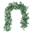 thumbnail image 2 of Lssam Eucalyptus Garland Faux Greenery for Mantle Decor, Table Runner, Above Cabinet Kitchen, Door Frame - Lifelike Silver Dollar Leaves for Wedding, Party, Home Decor, 2 of 9