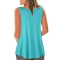 thumbnail image 4 of WTXUE Tank Tops Sleeveless, Crew Neck Women Casual Summer Loose Vest Tank Shirt Tunic Blouse Cami Solid | Casual for Women Sky Blue L, 4 of 6