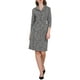 thumbnail image 1 of Vestido de tweed con cuello de solapa y botones para mujer de manga 3/4 M, 1 of 4