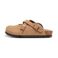 thumbnail image 3 of new women's buckle clogs and mules potato shoes cross strap sandals soft sole genuine leather slippers lazy shoes, 3 of 6