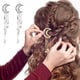 thumbnail image 4 of Pinzas para el pelo románticas con diamantes de imitación, luna creciente, estrella, cuentas de cristal, borla, horquillas para el pelo, cadena, horquilla para mujeres, niñas, joyería nupcial, accesorios para el cabello, regalo de vacaciones de Navidad para mujeres y niñas MFZFUKR CPB-CJZ1738-3, 4 of 5