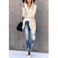 thumbnail image 5 of Borke Womens Long Sleeve Open Front Waffle Chunky Knit Cardigan Sweater Outwear, 5 of 6
