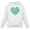 White, variant on Proud Irish Green Clovers Heart Sweatshirt St Patricks Day Cute Gift Irish Women Hoodie