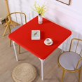 thumbnail image 2 of HSHDLDF JISEN Housse de Nappe Ajustée Extensible en Spandex, 34x34 Pouces, E-Red, Spandex de Haute Qualité, Couvre-Table, 2 of 7