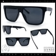 thumbnail image 2 of Mens Classic 90s Flat Top Horn Rim Plastic Urban Fashion Sunglasses [Matte Black - Black], 2 of 8