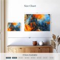 thumbnail image 4 of Elephant Stock Abstract Lava Swirls Wall Art - Horizontal Canvas Wall Art - Living Room Wall Decor - Abstract Canvas - Blue And Orange Decor - 12" x 8", 4 of 8