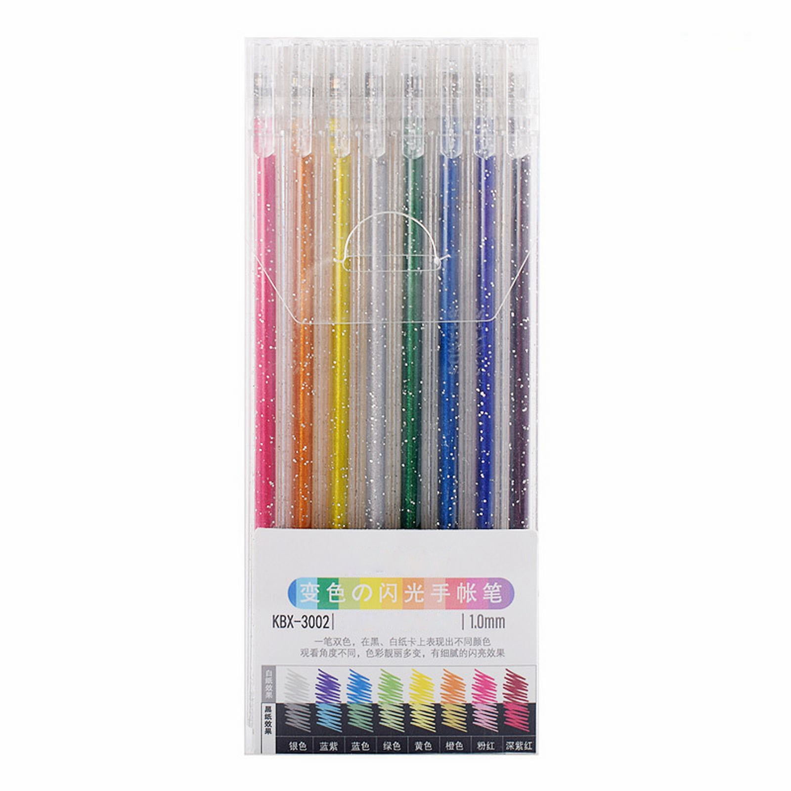 Drawing Marker Glitter Gel Pen Set With Colorful Flashing, Light Glow,  Liquid Sand, Color Changing And Fluorescent Properties - 12pcs