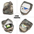 thumbnail image 5 of JIALIOU Mini Backpack Purse for Women Quilted Casual Daypack Small Travel Shoulder Bag, Elk at Water Edge in Forest, 5 of 7