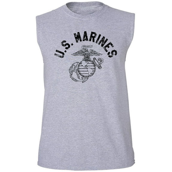 U.S. Marines Vintage Arch Black Ink Adult Sleeveless Tee
