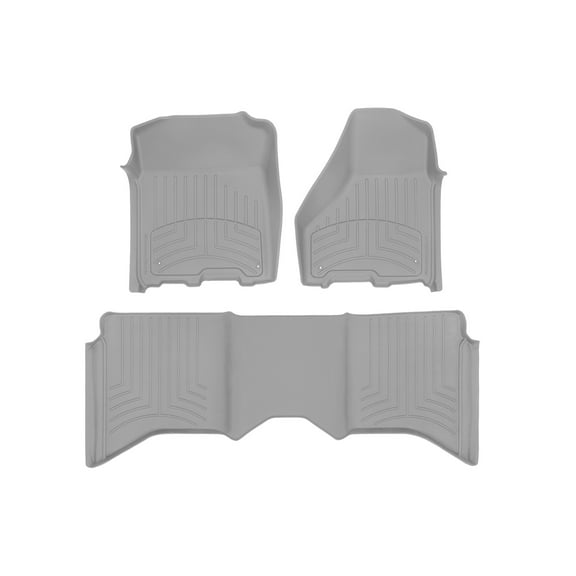 WeatherTech FloorLiner HP Custom Fit Floor Mats compatible with Ram Truck 1500, Ram 2500/3500, Ram Truck 1500 Classic, Ram Truck 2500/3500 - 1st & 2nd Row, Grey