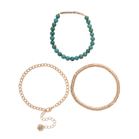 Jessica Simpson Women's Cross Bracelet Set, 3-Piece