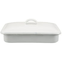 HEANUJJ Versatile Enamel Roasting Pan for Oven and Induction Cookers with Flavor Locking Lid