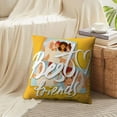 thumbnail image 4 of LALILO Throw Pillow Covers Best Friends Girls Afro Album Banner Cushion Cover 18" x 18", 2 Pack, 4 of 6