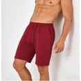 thumbnail image 6 of Lovzfmll Men's Summer Beach Casual Running Sports Shorts, 5-Inch Straight Leg Athletic Bermuda Shorts Wine, S, 6 of 7