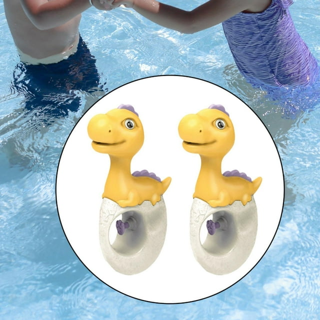 2 piezas de rociador de agua Spray juguete Dinosaurio de mano, juguete de chorro de agua, juego de playa de verano, para bañeras de jardín de césped amarillo