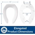BEMIS 1955CTFR 000 Commercial Heavy Duty Open Front Toilet Seat without