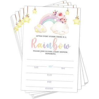 Baby Shower Invitation Rainbow