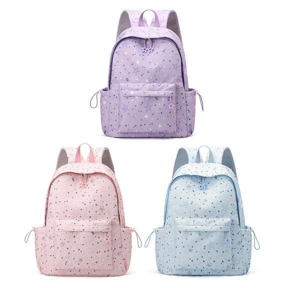 Cute Polka Dot Backpack Aesthetic Travel Backpack Large Laptop Daypack Kawaii Large Capacity School Backpack Supplie with Star Zippers Accessories