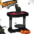 thumbnail image 2 of Larger Cat Tree Tower for Indoor Heavy Gothic Cat Trees with Coffin Bed, Gothic Cat House with Scratching Posts, Cat Shelves for Kitten, Spider Toy, Spooky Coffin Black with Red MMJ91L, 2 of 9