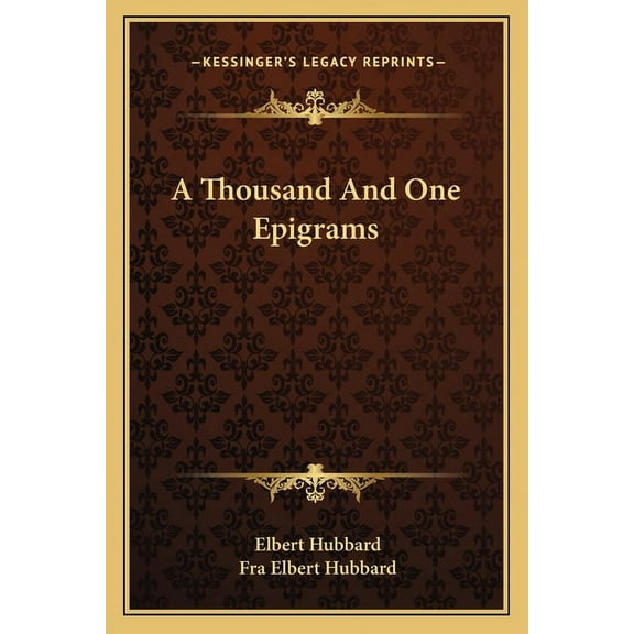 A Thousand And One Epigrams (Paperback)
