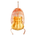 thumbnail image 1 of Sillon Colgante Galerias El Triunfo Tejido De Rattan Con Cojin Anaranjado, 1 of 5