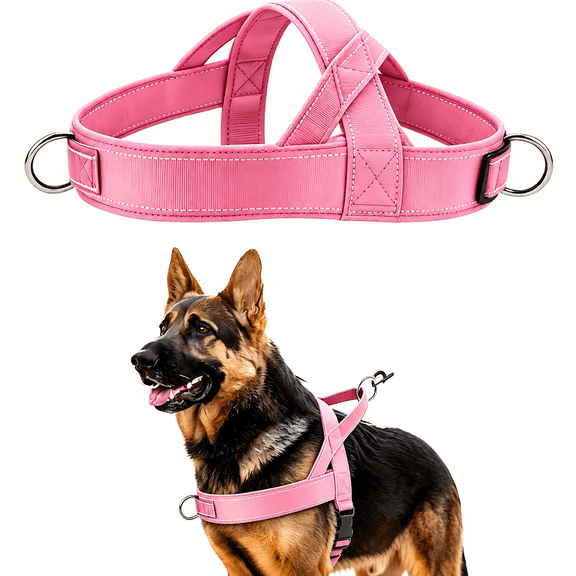 Lethargic Escape Proof Reflective Tactical Dog Harness, No Pull Dog Harness, Adjustable Nylon Vest, S-XL for Small to Large Dogs