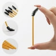 thumbnail image 5 of 100 Pcs Disposable Eyelash Spoolies, Mascara Wands Eyebrow Brushes with Container, Lash Brush for Eyelash Extensions (Gold,Black), 5 of 5