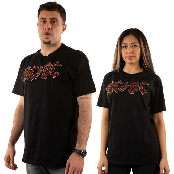 AC/DC Unisex T-Shirt Full Colour Logo (Diamante) (Small)
