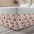 thumbnail image 1 of Mushroom Bed Skirt, Autumn Inspired Pattern with Natural Elements Hedgehogs Acorns and Apples, Elastic Bedskirt Dust Ruffle Wrap Around for Bedding Decor, 4 Sizes, Multicolor, by Ambesonne, 1 of 2