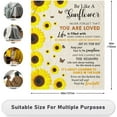 thumbnail image 5 of Teen Girl Gifts Blanket, Gifts for Teenage Girls, Birthday Gifts for Teen Girls, Teenage Girls Gifts Ideas, Daughter Granddaughter Birthday Gift, Sunflower Throw Blanket 60 x 50 inch, 5 of 6