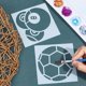 thumbnail image 4 of 18 plantillas de plástico reutilizables para dibujar y pintar pelotas deportivas, fútbol, ​​baloncesto, béisbol, voleibol, tenis de mesa., 4 of 7